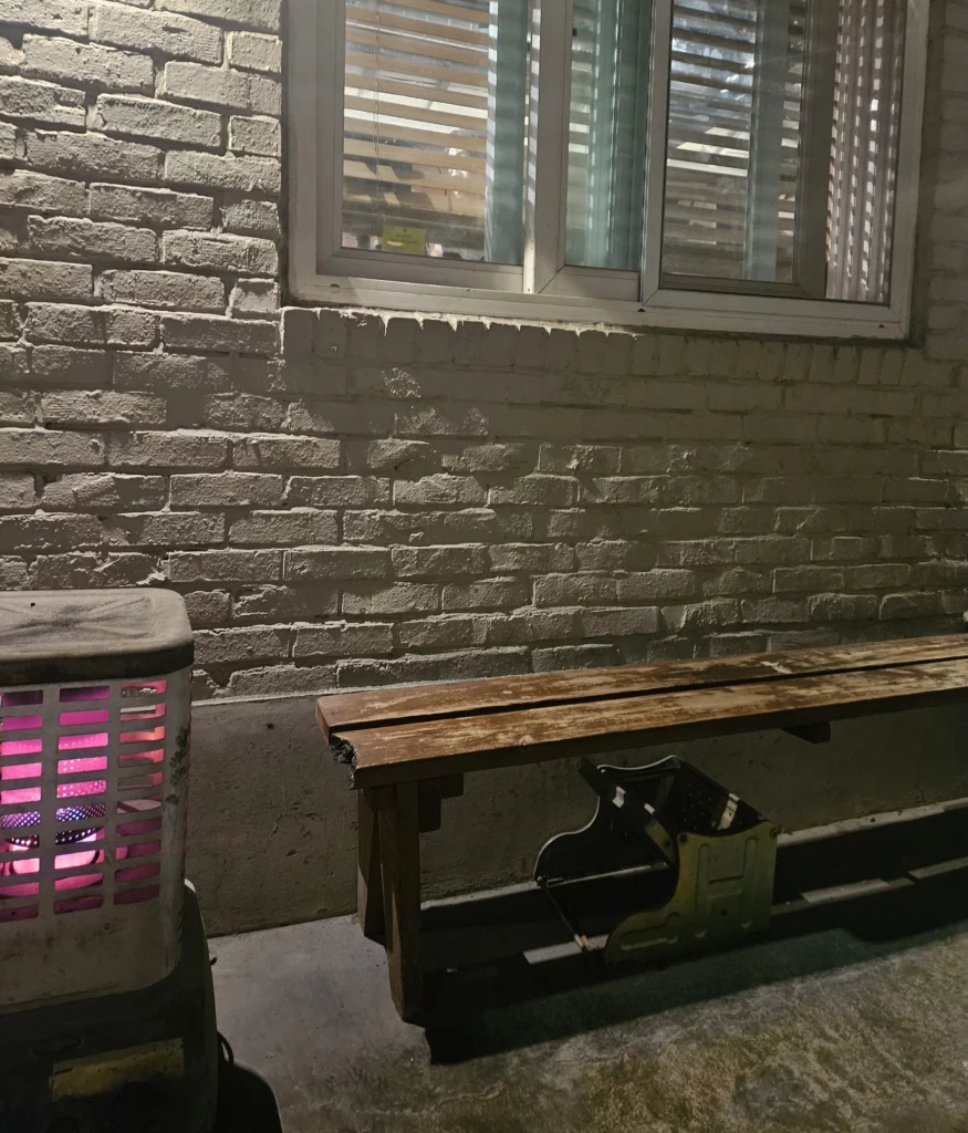 Waiting zone inside the Keum Eun Don samgyeopsal K-BBQ  house. 